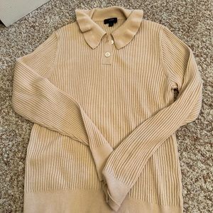 J crew ruffle collar long sleeve sweater